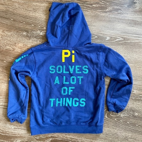 Peek Blue Hoodie with Green Pi Symbol - Picture 6 of 7